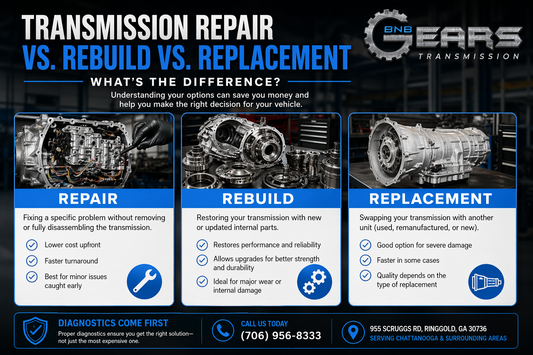 Transmission Repair vs Rebuild vs Replacement: What’s the Difference?