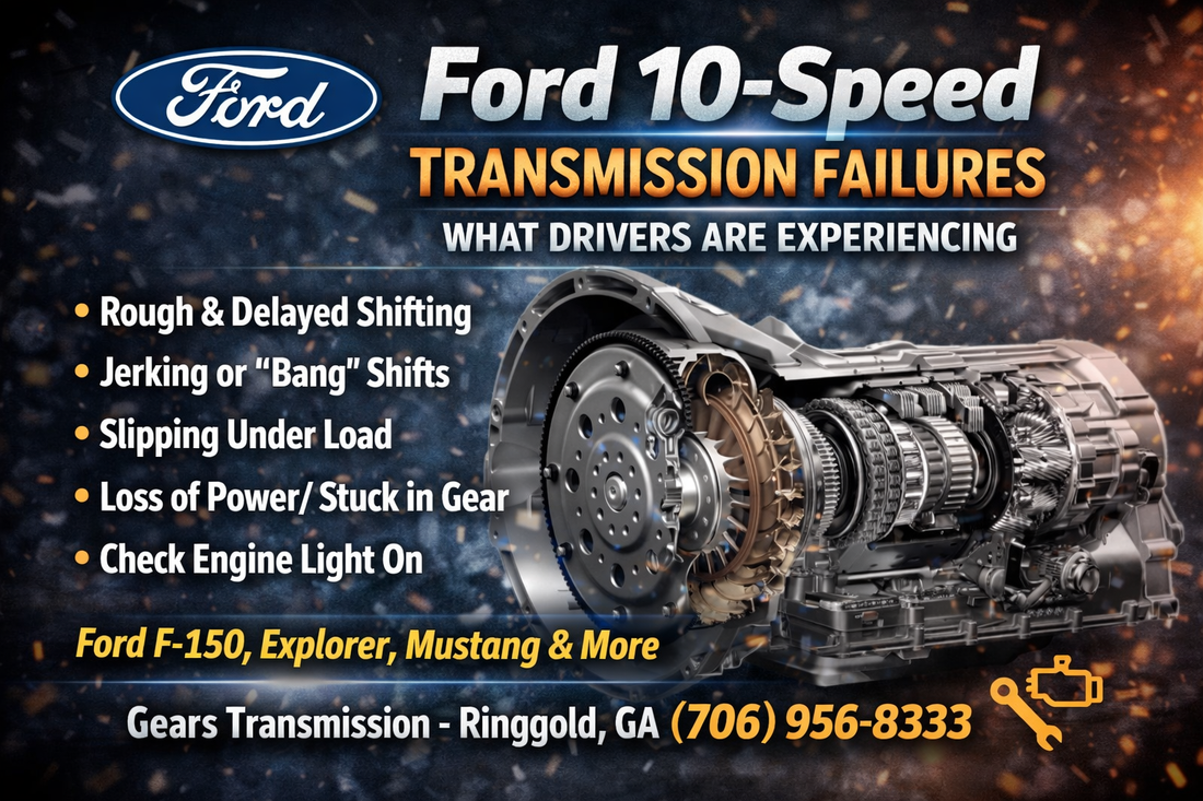 Ford 10 speed transmission with Ford logo 