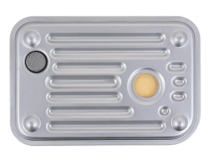 A white plastic Allison 1000 Transmission Filter for 2001-2009 models with a deep pan design.