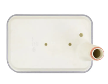 A white plastic Allison 1000 Transmission Filter for 2001-2009 models with a deep pan design.